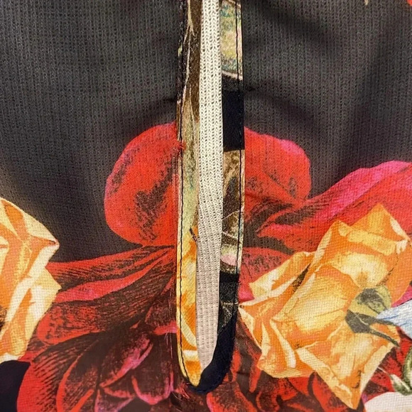 Show Me Your Mumu - Floral Open Shoulder Tunic Blouse - Size Medium - Picture 8 of 13